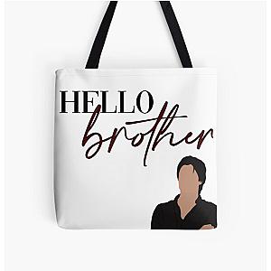 Vampire Diaries Bags - Hello Brother Damon Salvatore Vampire Diaries All Over Print Tote Bag RB1312 [ID758]