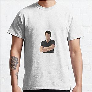 Vampire Diaries T-Shirts - Damon Salvatore Sticker Classic T-Shirts RB2904