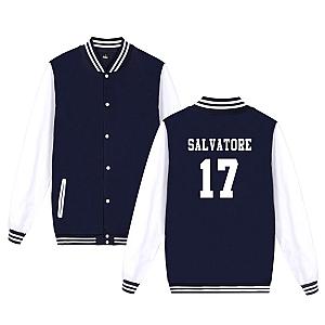 Vampire Diaries Jackets - Salvatore 17 Mystic Falls Timberwolves Baseball Jacket