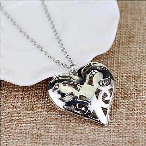 Vampire Diaries Necklaces - Caroline Forbes Hollow Heart Pendant Necklace