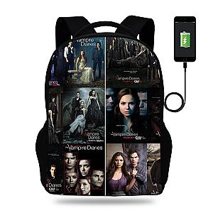 Vampire Diaries Backpacks - Knapsack Men Women USB Charging Travel Bags