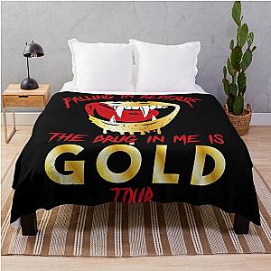 Gold Vampire Throw Blanket