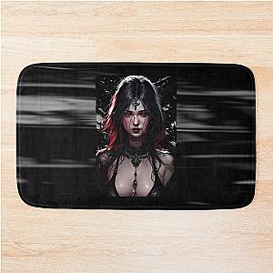 Beautiful Goth Girl Dark Vampy Bath Mat