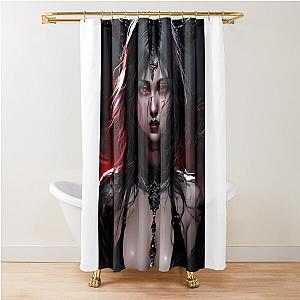 Beautiful Goth Girl Dark Vampire Shower Curtain
