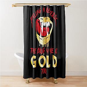 gold vampir shower curtain