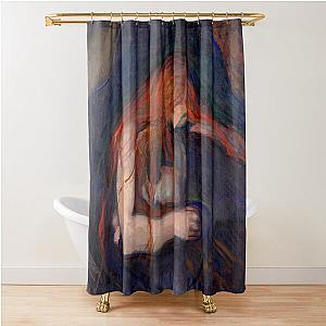Edvard Munch Vampire Shower Curtain