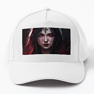 Beautiful Goth Girl Dark Vampyr Baseball Cap