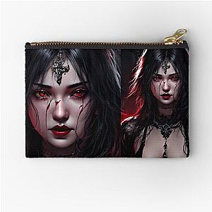 Beautiful Goth Girl Dark Vampyr Zipper Pouch