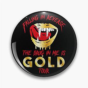 Golden Vampire Lips Pin