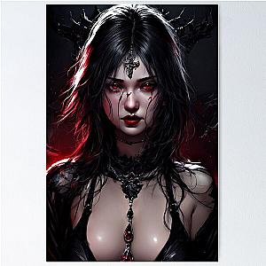 Beautiful Goth Girl Dark Vampyr Poster
