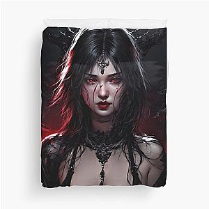 Beautiful Goth Girl Dark Vampyr Duvet Cover