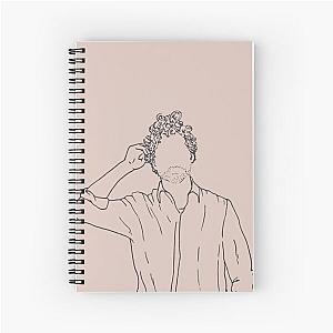 Vance Joy Line Drawing - Illustration Spiral Notebook