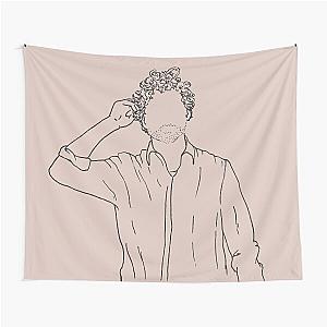 Vance Joy Line Drawing - Illustration Tapestry