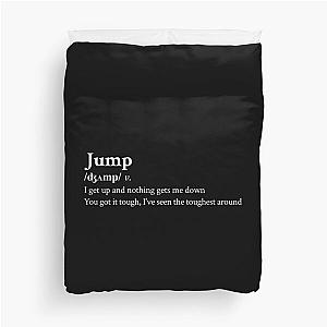 Van Halen Aesthetic Quote Lyrics Motivational Jump Black Duvet Cover