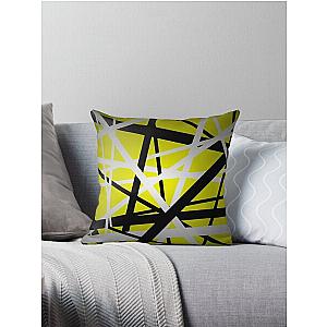 van halen stripes yellow Throw Pillow