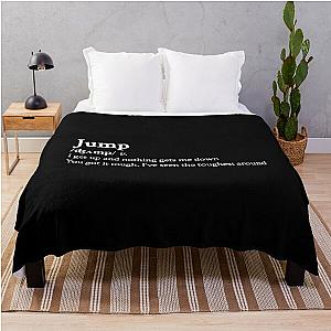 Van Halen Aesthetic Quote Lyrics Motivational Jump Black Throw Blanket