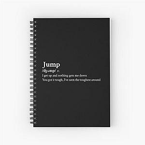 Van Halen Aesthetic Quote Lyrics Motivational Jump Black Spiral Notebook