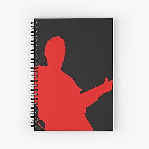 Eddie Van Halen EVH Silhouette - Red Spiral Notebook