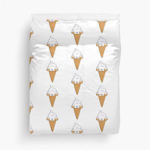 Happy Vanilla Ice Cream Cone Duvet Cover