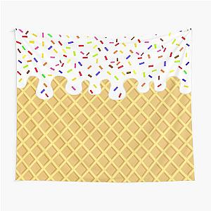 Vanilla Ice Cream Waffle Cone Tapestry