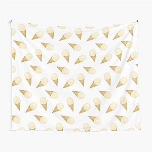 Vanilla Ice Cream Cone Pattern Tapestry