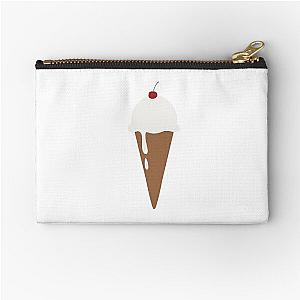 Vanilla Ice Cream Cone Zipper Pouch