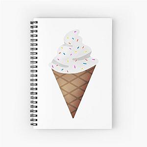 Vanilla Ice Cream with Sprinkles Spiral Notebook