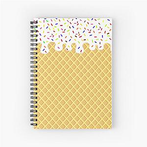 Vanilla Ice Cream Waffle Cone Spiral Notebook