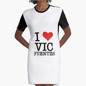 I HEART VIC FUENTES Graphic T-Shirt Dress