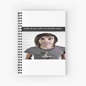 vic fuentes pierce the veil autistic meme Spiral Notebook