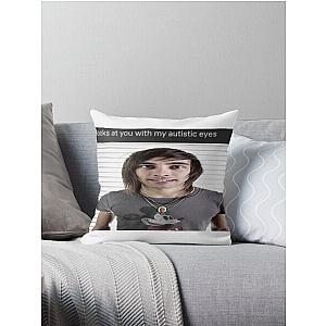 vic fuentes pierce the veil autistic meme Throw Pillow