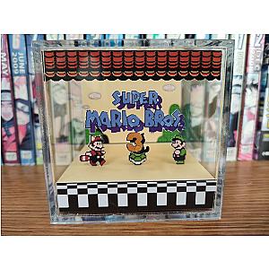 Mario Diorama - Super Mario Bros 3 (Super Mario Bros 3 Title), Mario 3D Diorama Cube