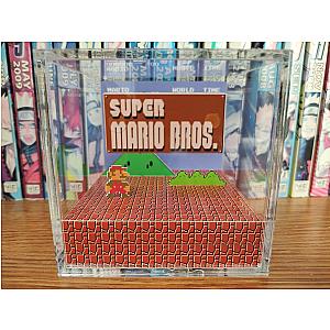 Mario Diorama - Super Mario Bros (Super Mario Bros Title), Mario 3D Diorama Cube