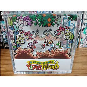 Super Mario World 2 Yoshi's Island Diorama - Yoshi's Island, Mario 3D Diorama Cube