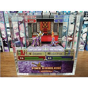 Fire Emblem Diorama - Roy vs Zephiel (The Binding Blade)- Fire Emblem 3D Diorama Cube