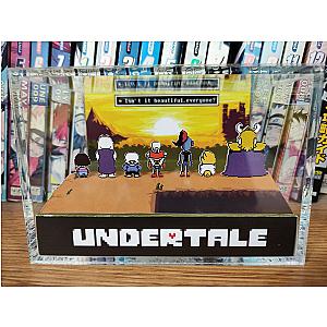 Undertale Diorama - Sunset Together (Undertale Ending) LAR, Undertale 3D Diorama Cube