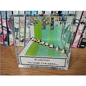 Generation Snorlax- Snorlax 3D Diorama Cube- Snorlax Handmade Crystal Diorama Cube