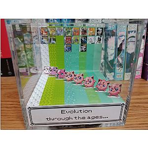 Generation Jigglypuff- Jigglypuff 3D Diorama Cube- Jigglypuff Handmade Crystal Diorama Cube