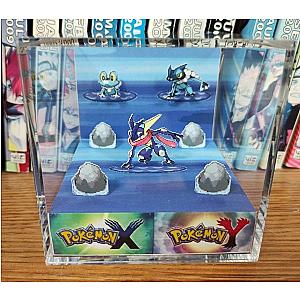 Evolution Greninja (XY), Froakie Frogadier Greninja 3D Diorama Cube