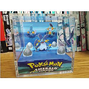 Evolution Swampert (Emerald),Mudkip Marshtomp Swampert 3D Diorama Cube