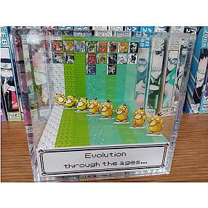 Generation Psyduck- Psyduck 3D Diorama Cube- Psyduck Handmade Crystal Diorama Cube