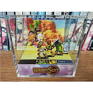 Golden Sun Manticore Battle, Golden Sun Manticore Battle Encounter 3D Diorama Cube