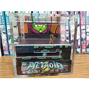 Metroid Fusion Samus Diorama - SA-X and Samus,Handmade Crystal Diorama Cube, Unique Gift for Gamers