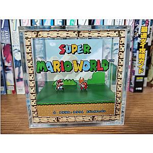 Mario Diorama - Super Mario World (Super Mario Title Screen), Mario 3D Diorama Cube