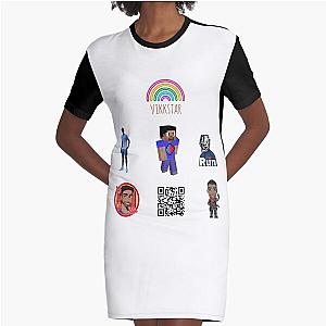 vikkstar sticker pack  Graphic T-Shirt Dress