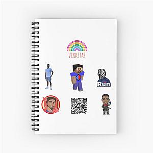 vikkstar sticker pack  Spiral Notebook