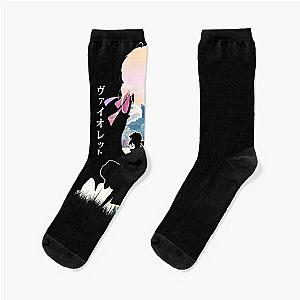 Violet Evergarden Elegance in Animation Socks