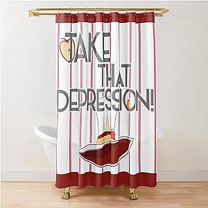 Hazbin Hotel Lucifer - Take that depression!  Shower Curtain