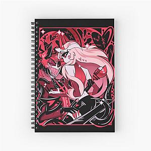 Charlie + Alastor 2024 Valentine's Day Inspired Fanmerch BLACK Ver. Spiral Notebook