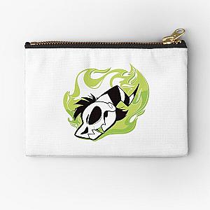 Vivziepop Merch Helluva Boss Flaming Skull Zipper Pouch